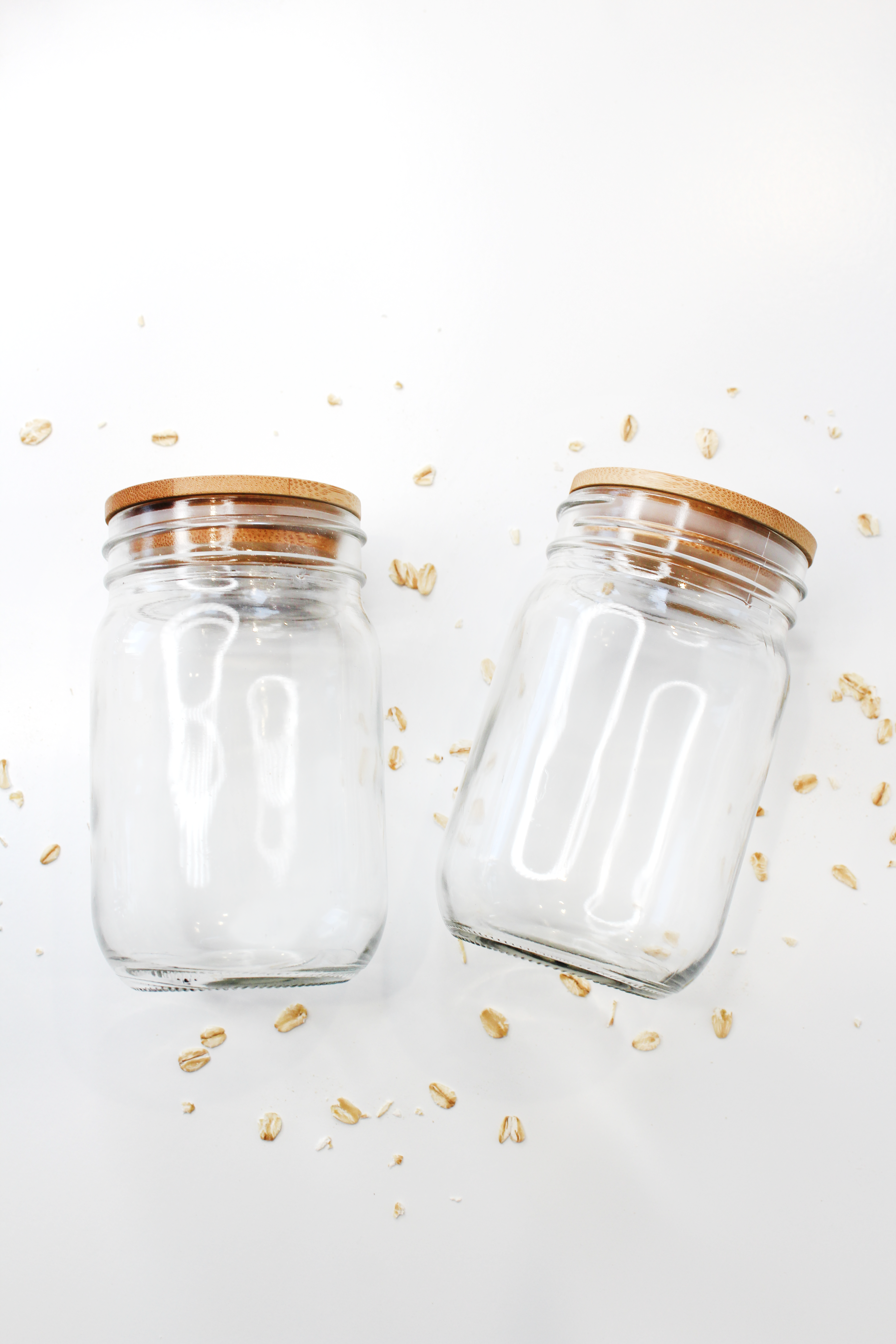 16 oz Premium Glass Jars with Handcrafted Bamboo Lids for Nursing